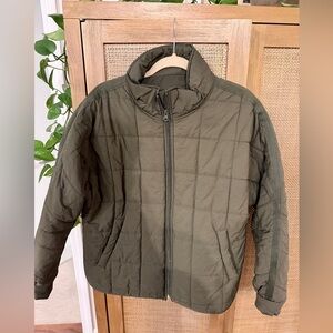 Army Green Packable Puffer Jacket